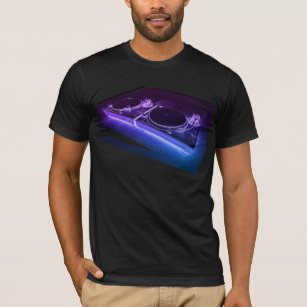 DJ 3D Neon Turntable T-shirt