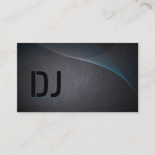 DJ Abstract Laser Light Professional Black  Business Card