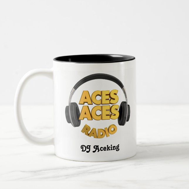 DJ Aceking Two-Tone Coffee Mug (Left)