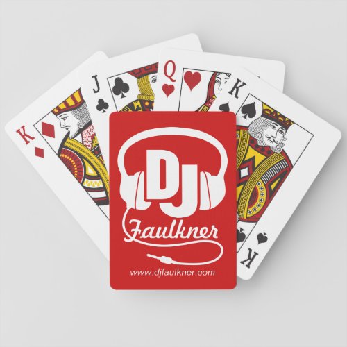 DJ add your name  contact red playing cards