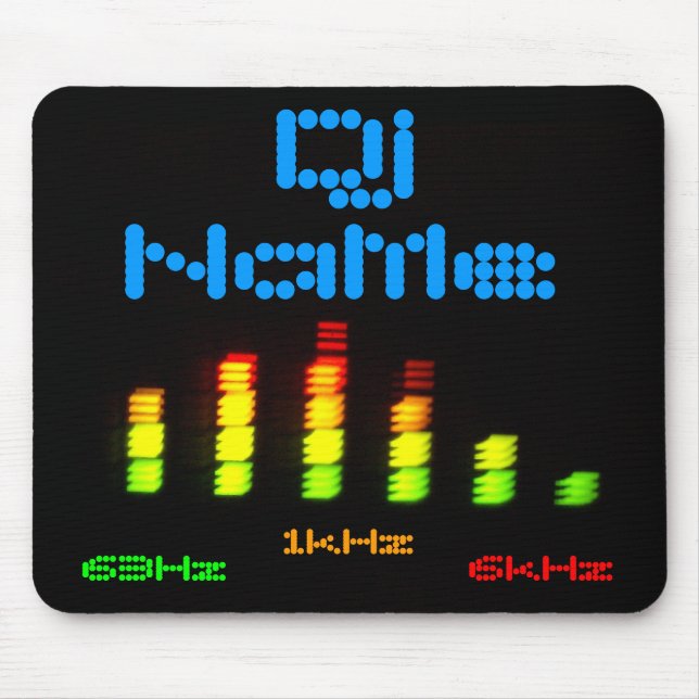 Dj Add Your Name Custom Equalizer Bar EQ Mouse Pad (Front)