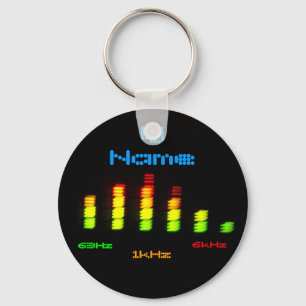 Dj Add Your Name Personal Equalizer Bar EQ Keychain