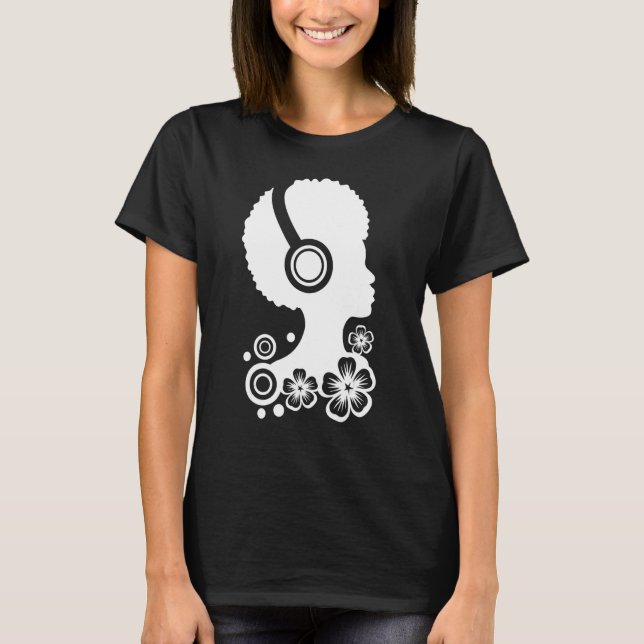Dj African American Dance Mix Radio Disc Jockey De T-Shirt (Front)