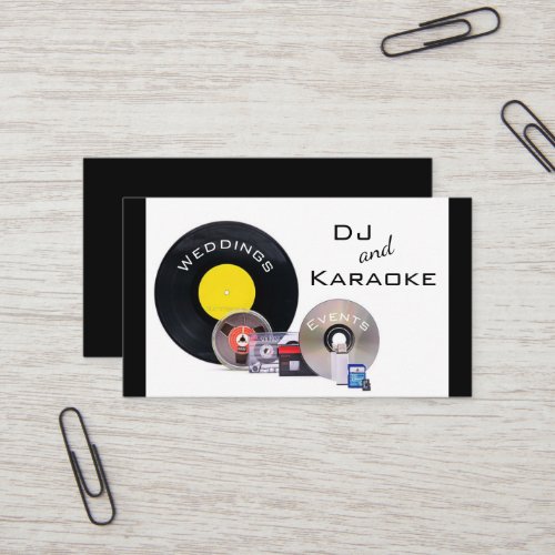 âœDJ and Karaokeâ  Business Card