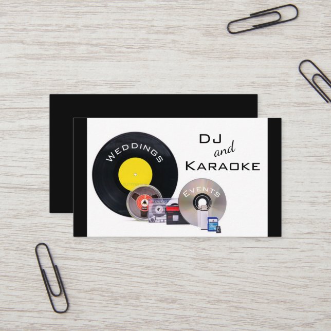 “DJ and Karaoke”  Business Card (Front/Back In Situ)
