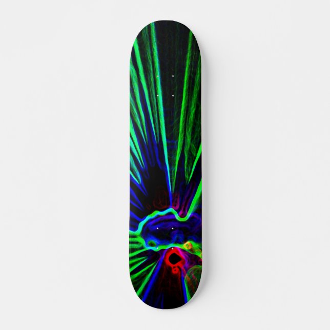 DJ and Laser Lights skateboard Deck (Front)