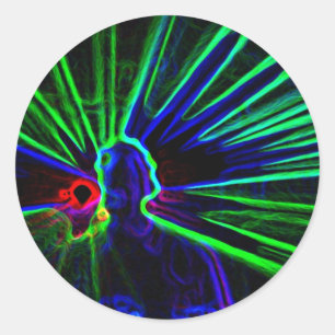 DJ and Laser Lights stickers