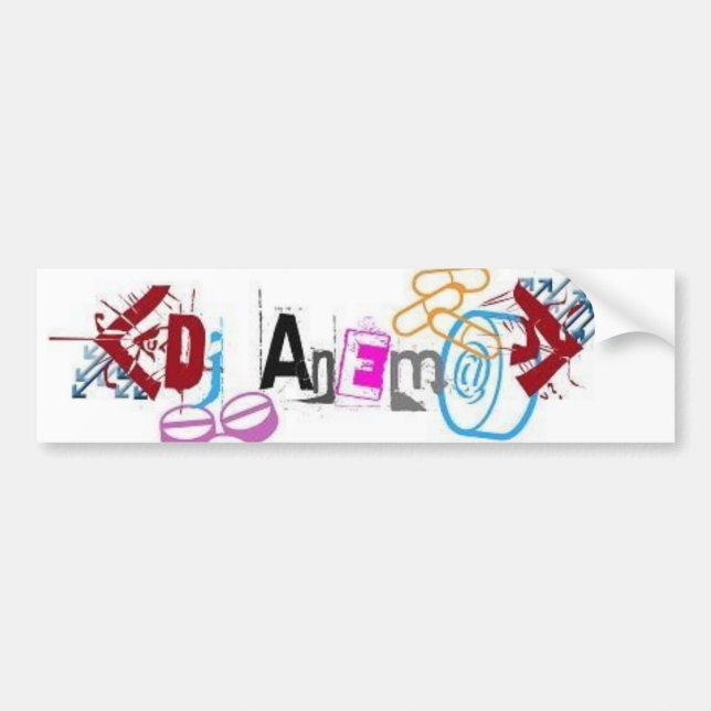 Dj AnEma Bumper Sticker (Front)