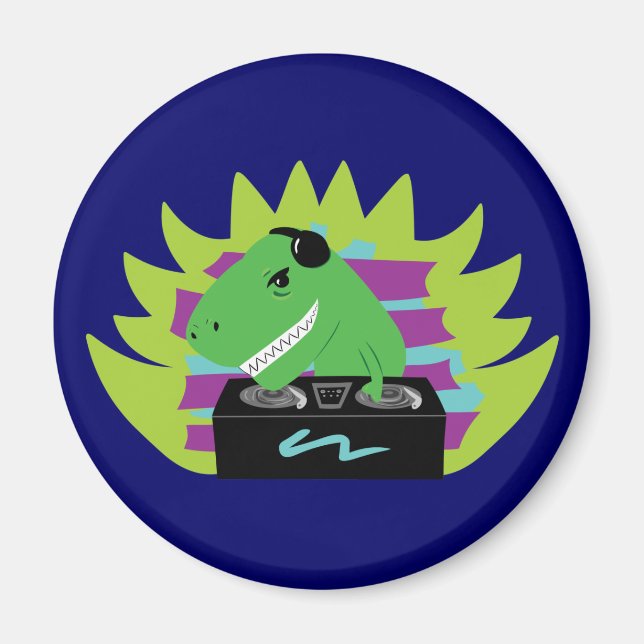 Dj-asaurus Rex Magnet (Front)