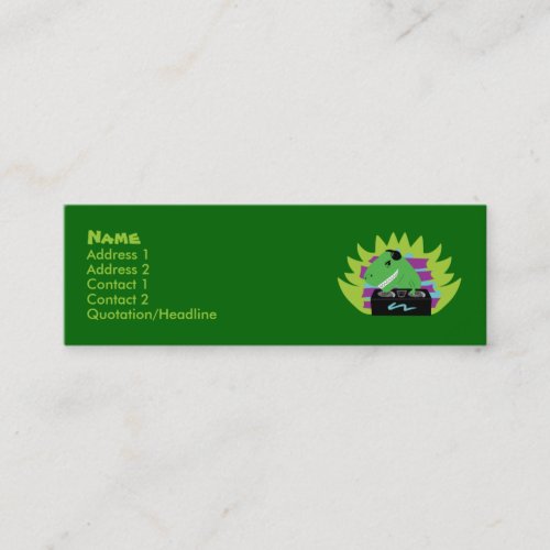 Dj-asaurus Rex T-Rex DJ Profile Cards Business Card