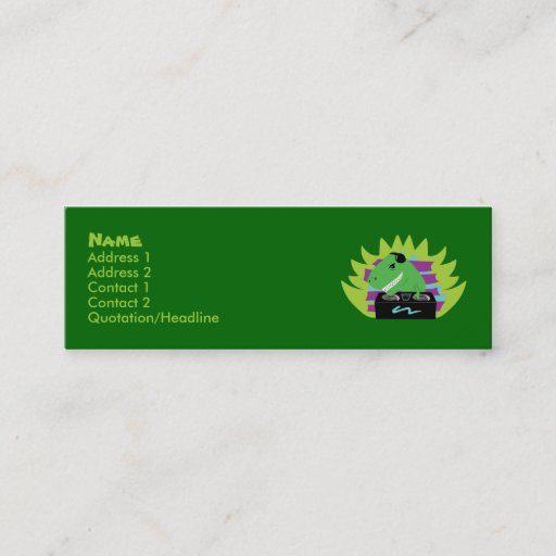 Customizable Dj-asaurus Rex T-Rex DJ Profile Cards Business Card