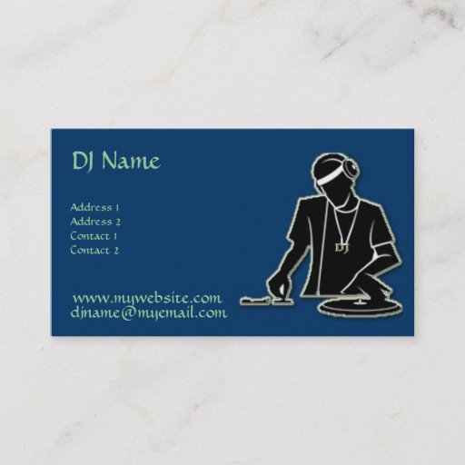 Customizable DJ at Work! Business Card Template