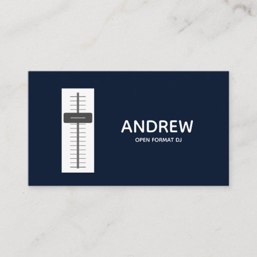 DJ Audio Engineer Navy Blue Minimalist Business Card