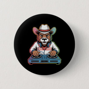 Dj Bear Cowboy Mixing Beats  Button