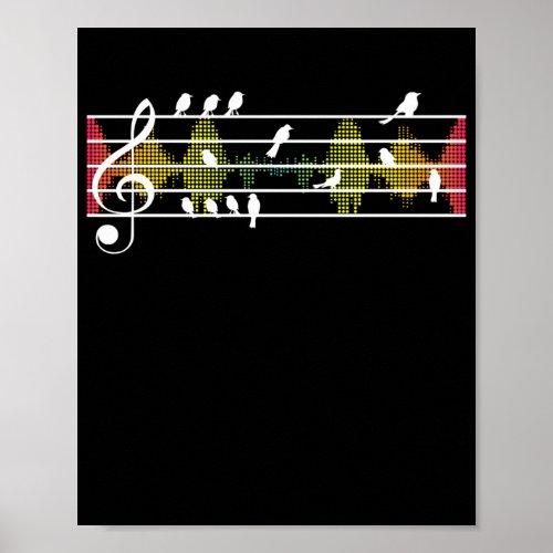 DJ Bird Beats Musician Nature Music Lovers Poster