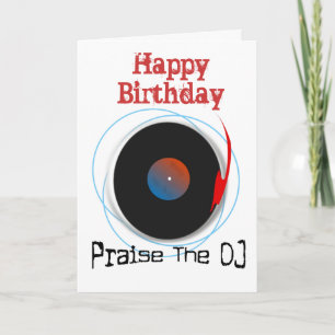 DJ Birthday Card