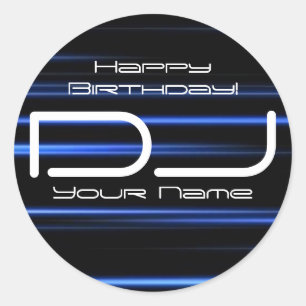 DJ Birthday Sticker