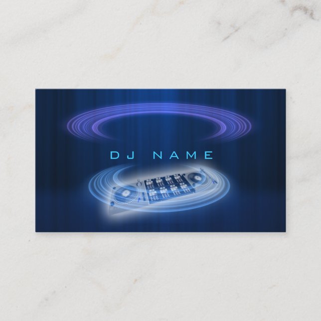 Dj Blue Business Card (Front)