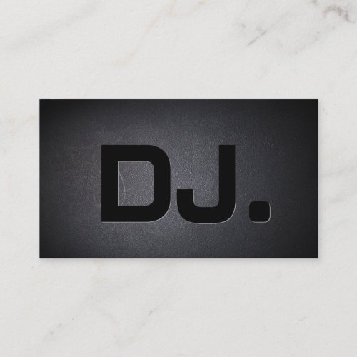 Coal Black Cool DJ Music Business Card
