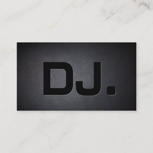 Customizable Coal Black Cool DJ Music Business Card