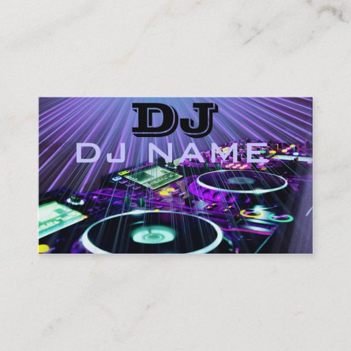 Customizable dj business card