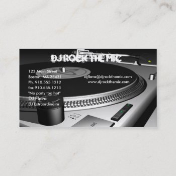 Dj Business Card by mmafightersc at Zazzle