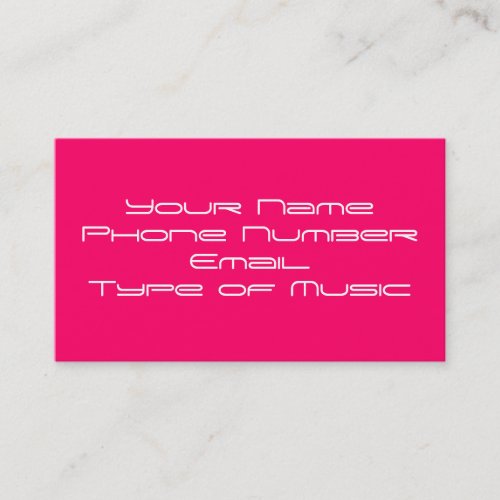 DJ Business Card