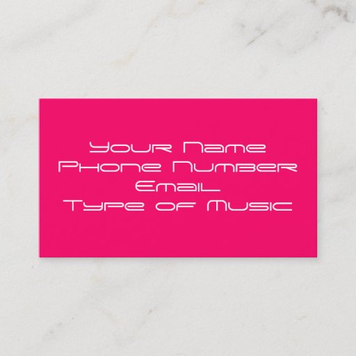 Customizable DJ Business Card