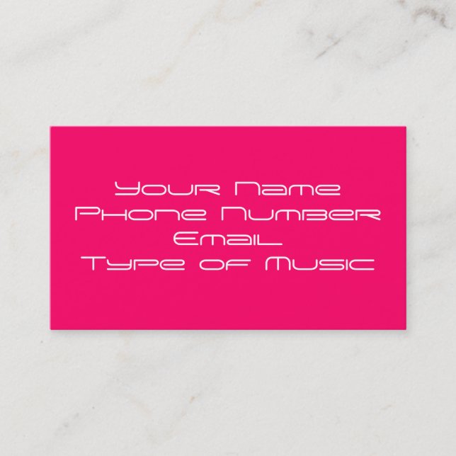 DJ Business Card (Front)