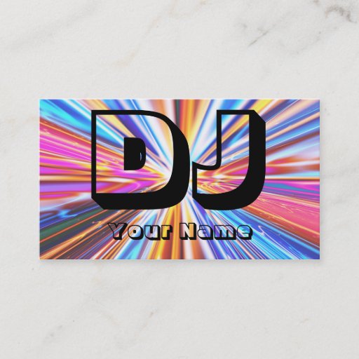 Customizable DJ BUSINESS CARD TEMPLATE