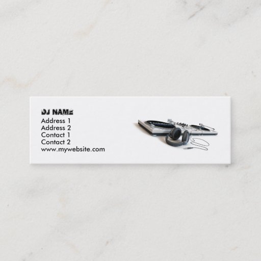 Customizable DJ Business Card