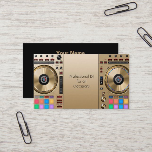 DJ  Business Card (Front/Back In Situ)