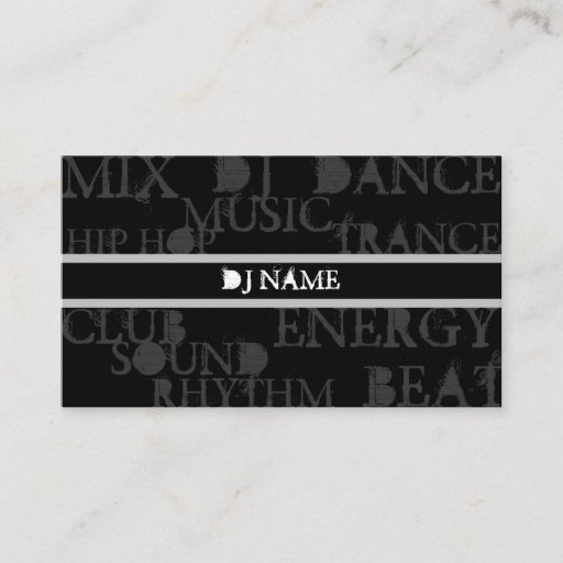 Customizable DJ Business Card