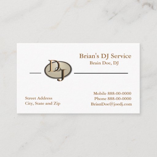 Customizable DJ Business Card