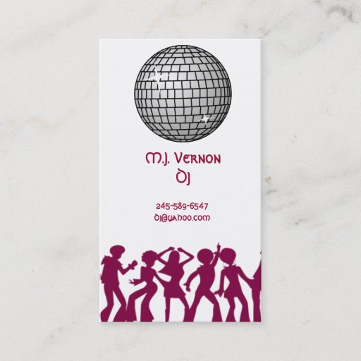 Customizable DJ Business Card