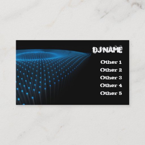 Customizable DJ Business Card