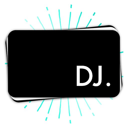 Customizable dj. business cards