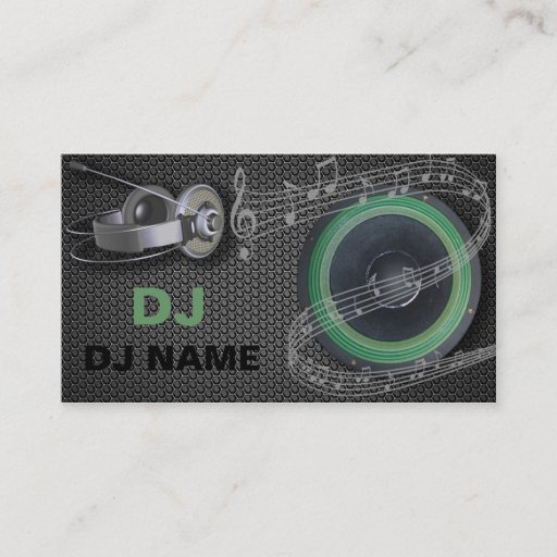 Customizable dj business card