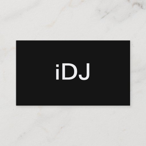 Customizable DJ Business Card