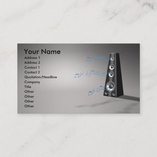 Customizable dj business cards