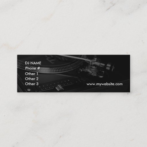 Customizable DJ Business Card