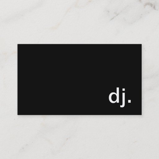 Customizable DJ Business Card