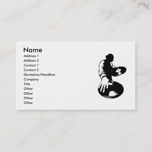 Customizable Dj Business Card1