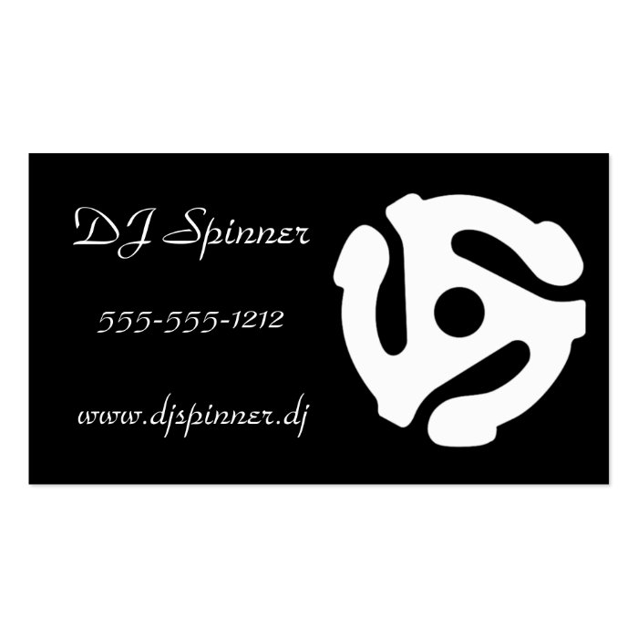 DJ Business Card   45 rpm