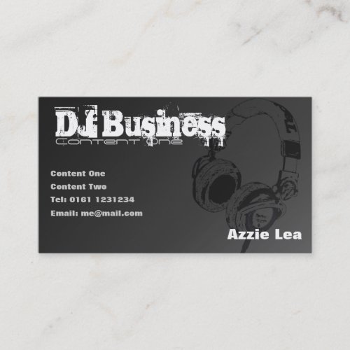 DJ Business Card black _ customisable