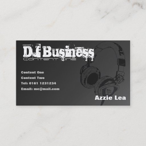 Customizable DJ Business Card [black] - customisable