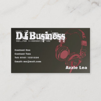 DJ Business Card [brown] - customisable