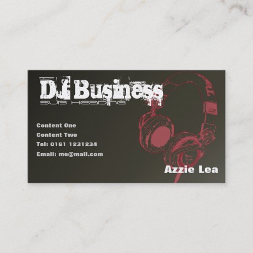 DJ Business Card [brown] - customisable