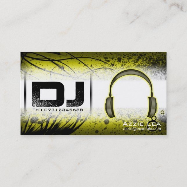 DJ Business Card - customizable (Front)
