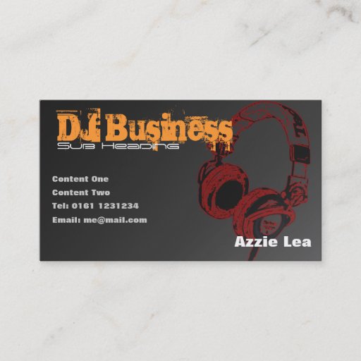 Customizable DJ Business Card - customizable